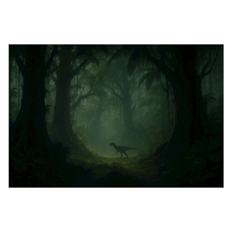 Dino dans la forêt de nuages