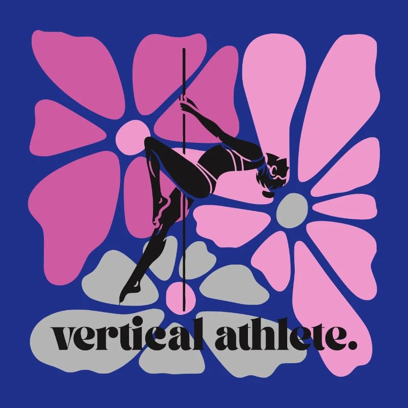 Vertical athlete in flower frame