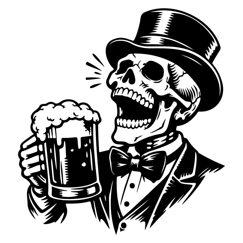 Groom Bachelor Beer Skeleton