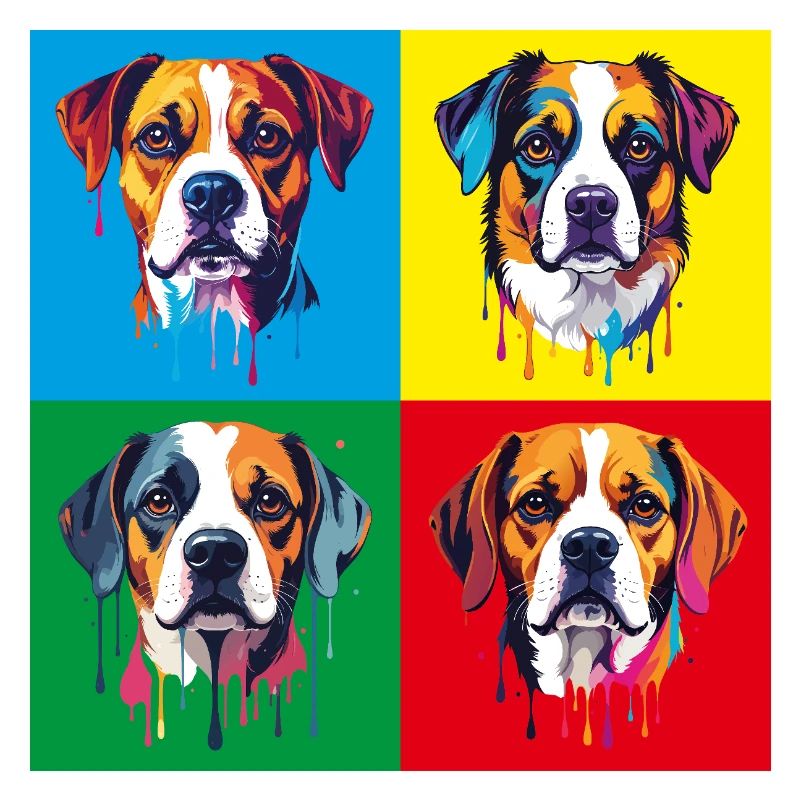 Portrait de Pop Art de chien