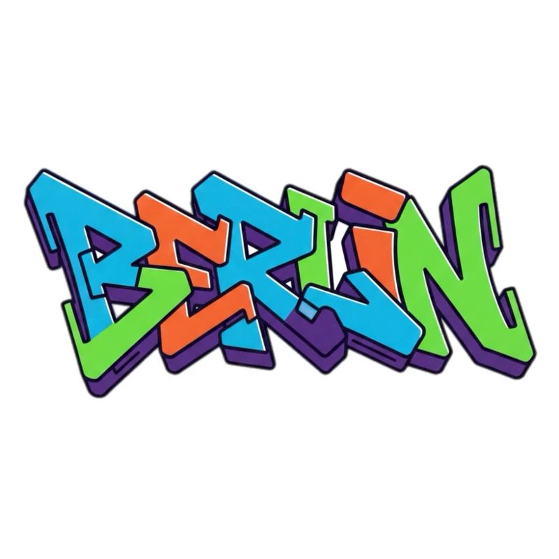 Berliner Straßen Graffiti Farbexplosion