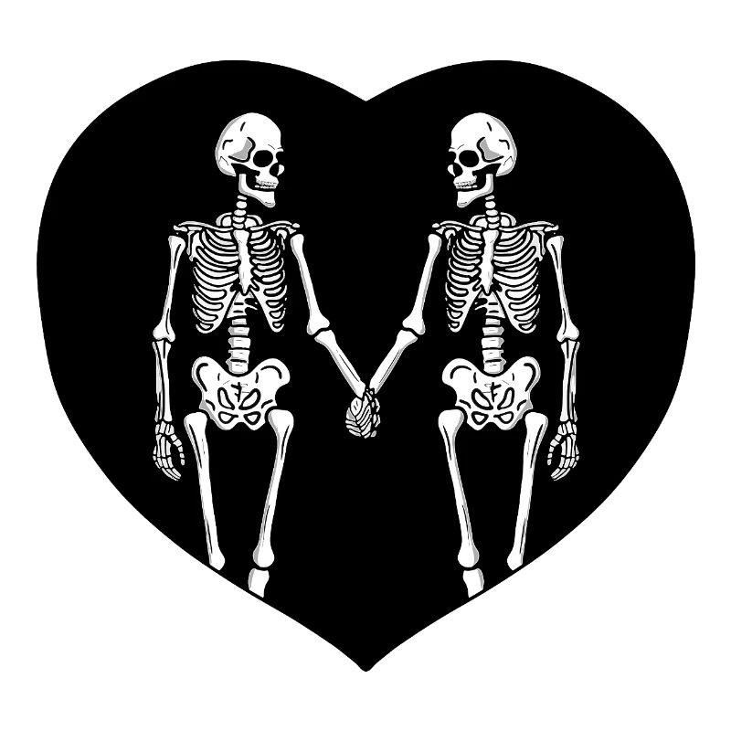 Skeleton Lovers Heart