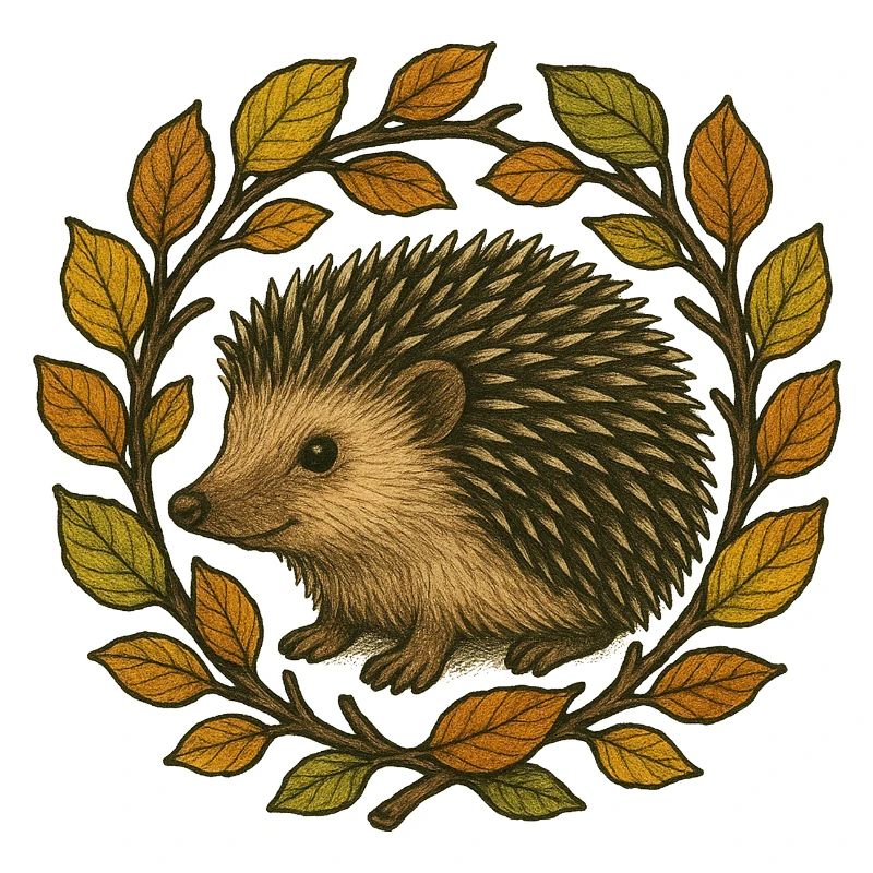 Couronne de hérisson d’automne