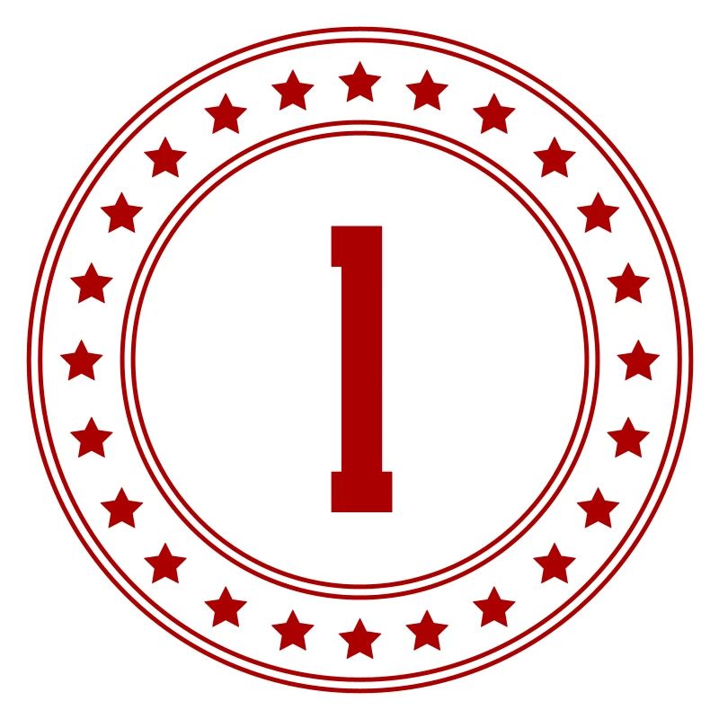 First Place Emblem with Star Circle