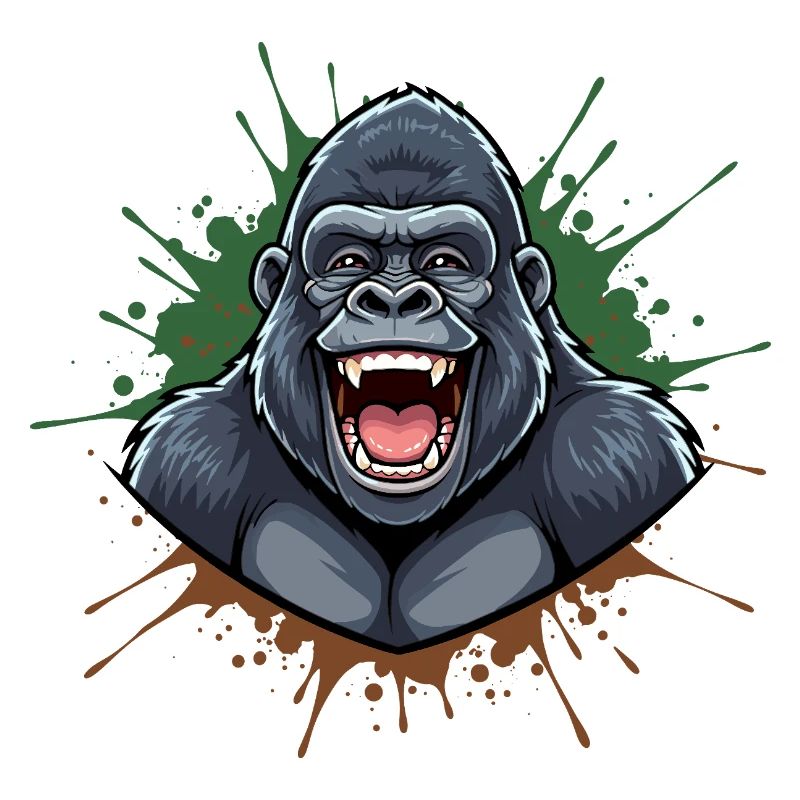 Conception de graffiti de Gorille Rieur