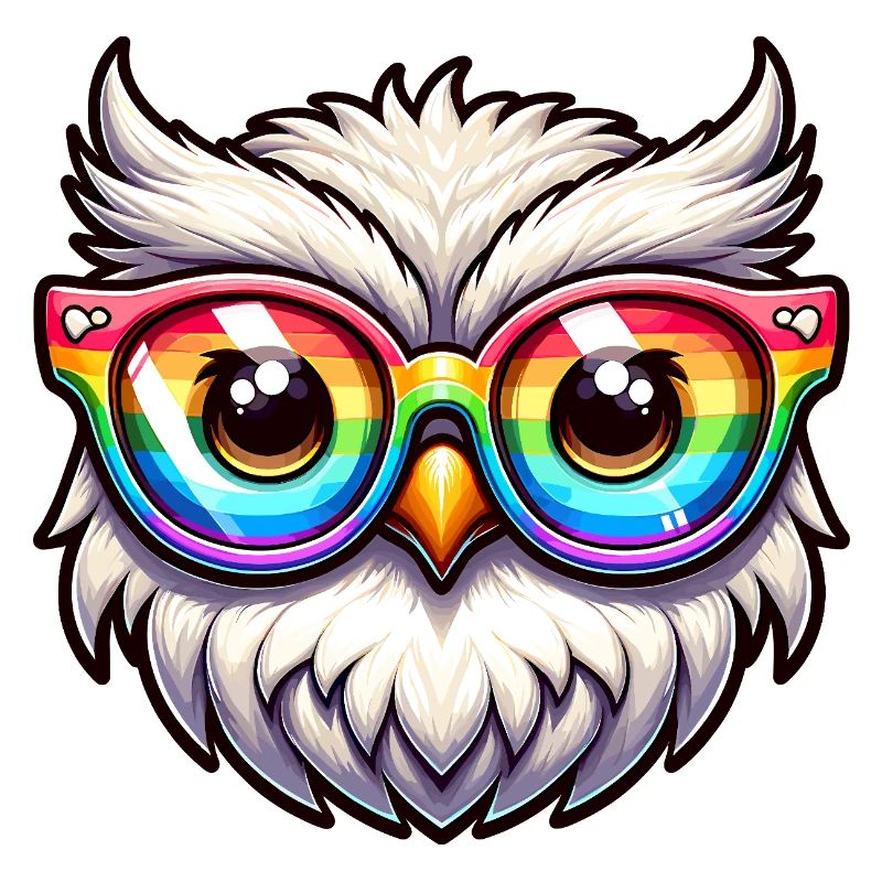 Regenbogen Eule Brille