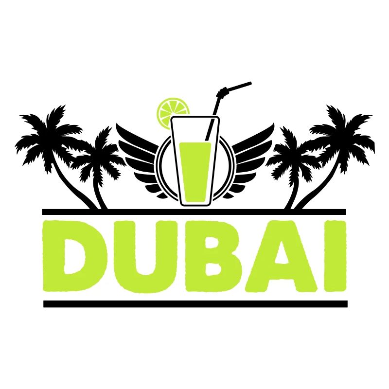 Logo néon de la boisson au citron vert de Dubaï