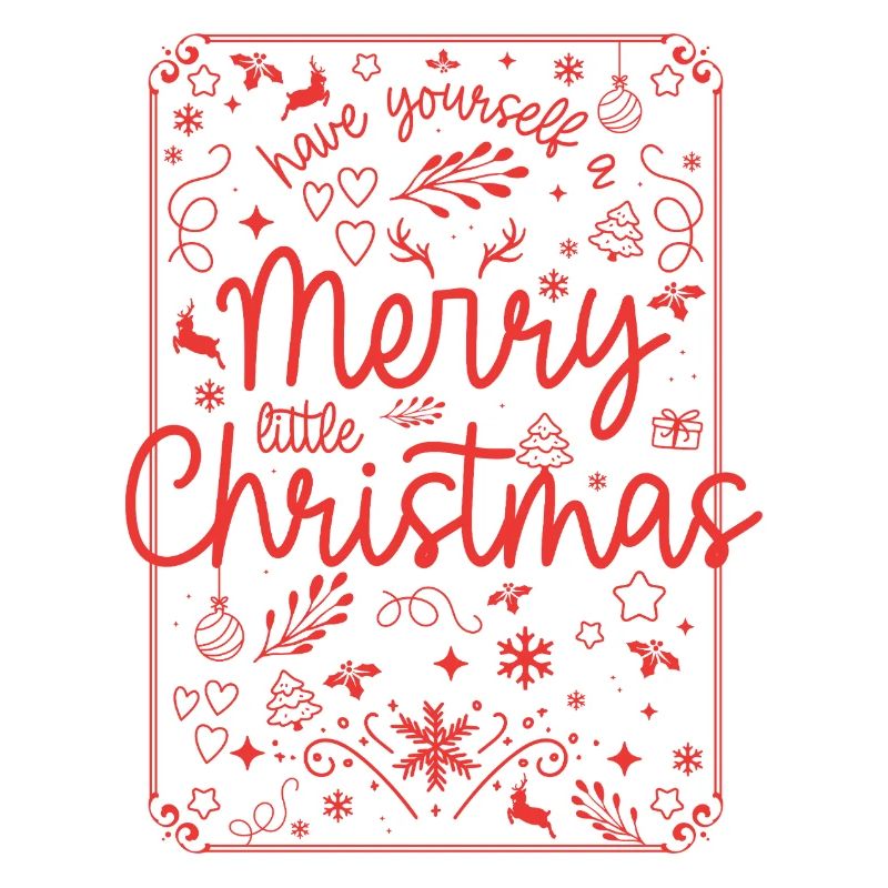 Merry Christmas Red Script