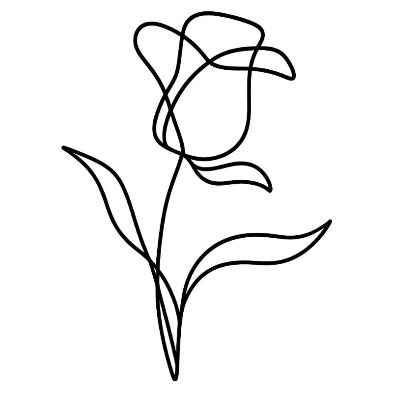 Schlichte Rose - Valentinstag Geschenk