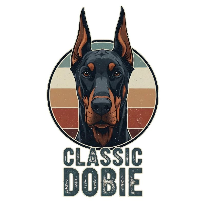 Classic Dobie Retro Dobermann