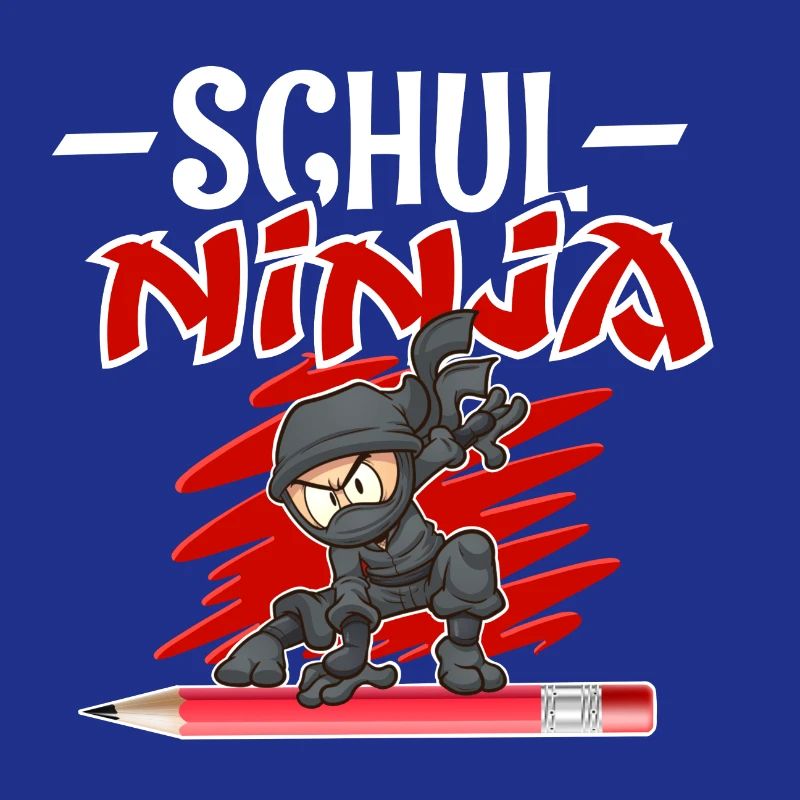 School ninja training schoolchild
