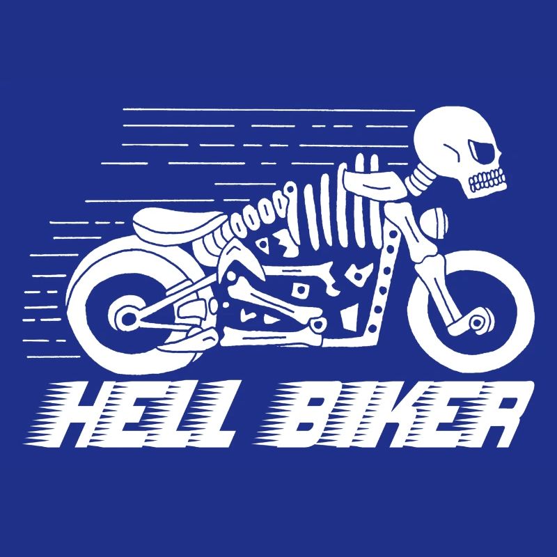 Motorcycle skeleton white
