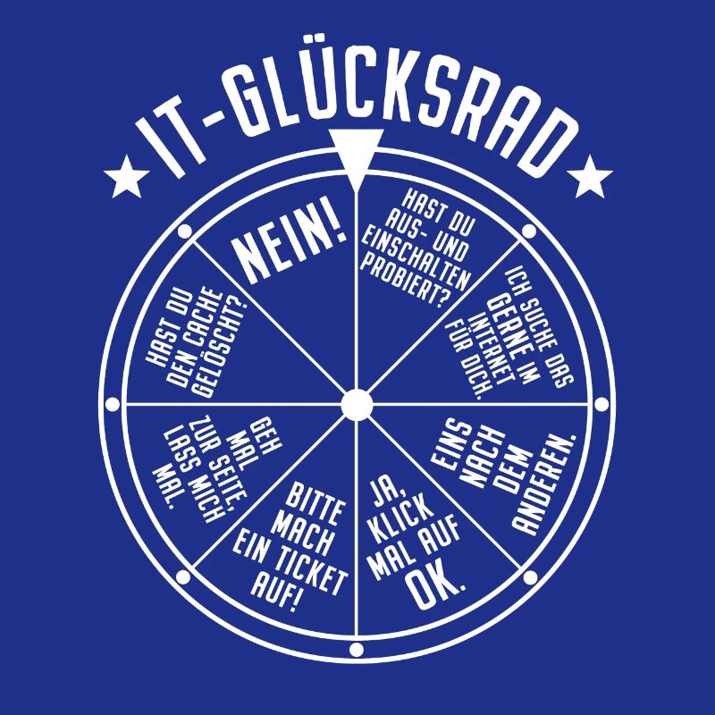 IT Support Glücksrad Service Desk IT Helpdesk Nerd