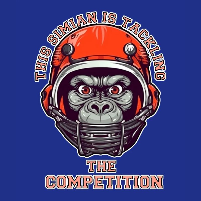 Singe confiant accepte le défi