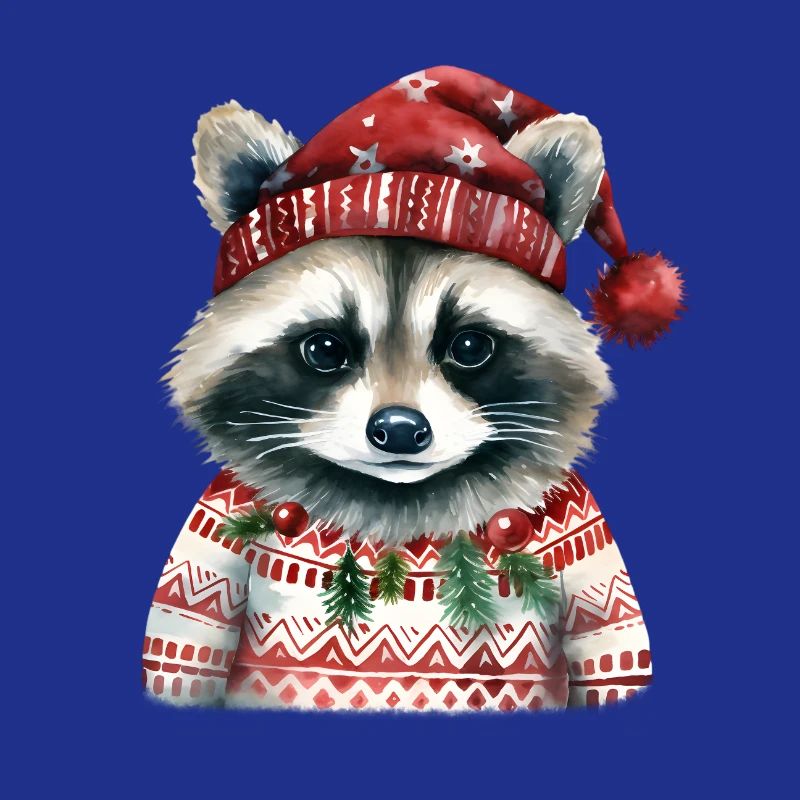 Herr Waschbär im Norweger-Pulli