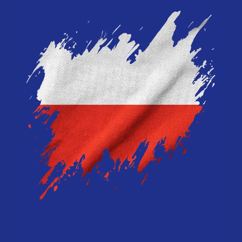 Drapeau de la Pologne, style déchiré
