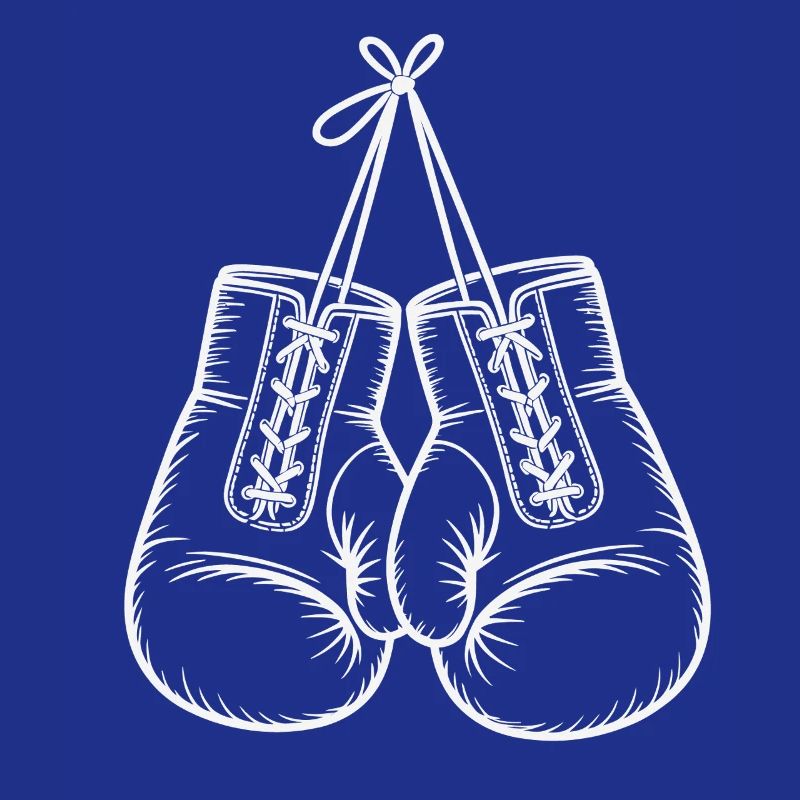 Duo de gants de boxe peints à la main