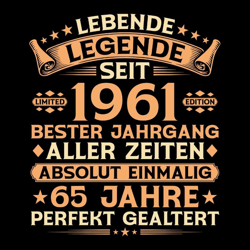 65th Birthday 1961 Vintage Legend Gift