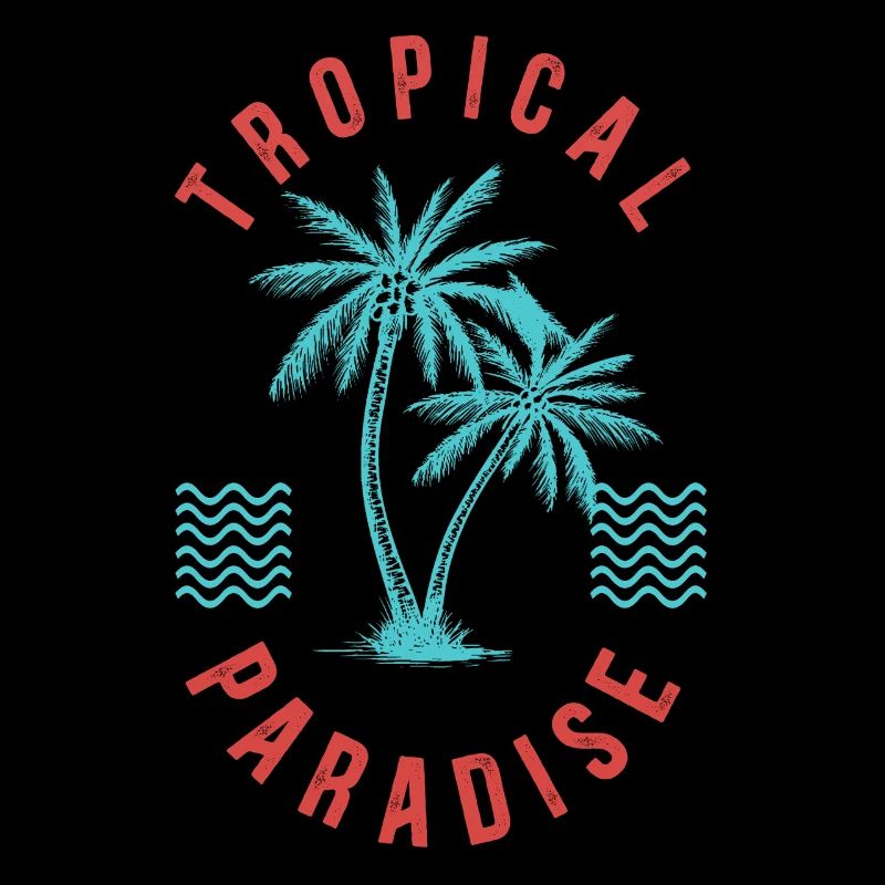 Tropical Paradise Retro Palm Abzeichen
