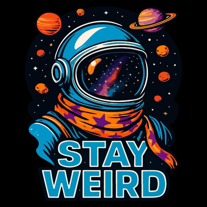 Stay Weird Astronaut – Outer Space Cosmic Design