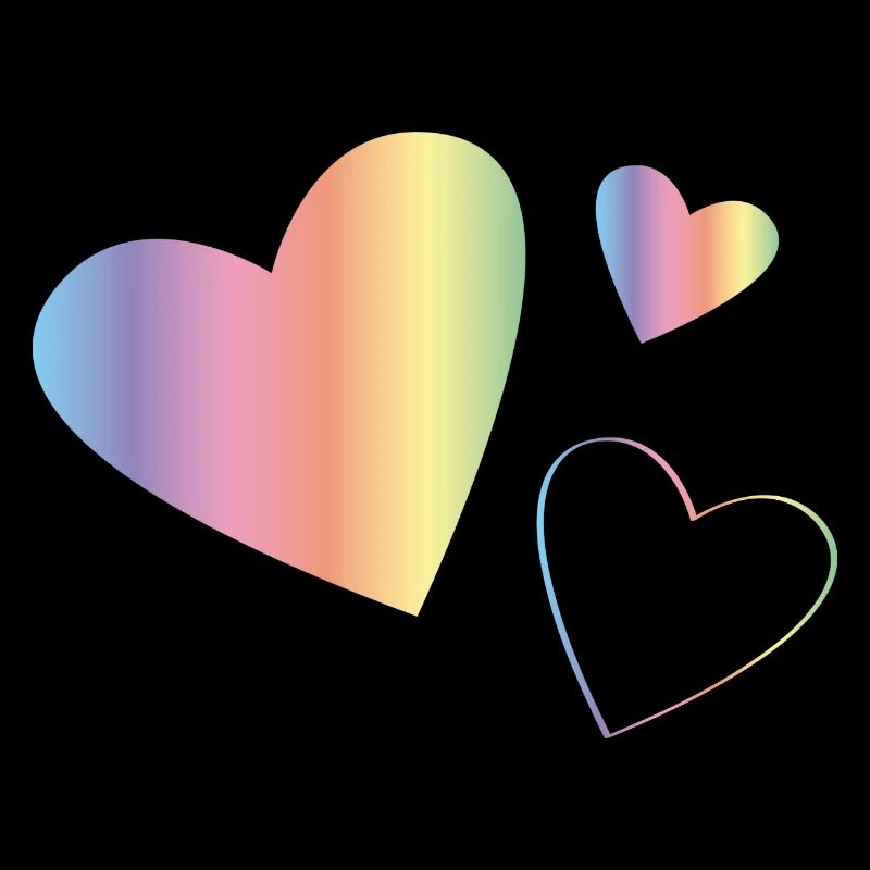 Regenbogen Herzen