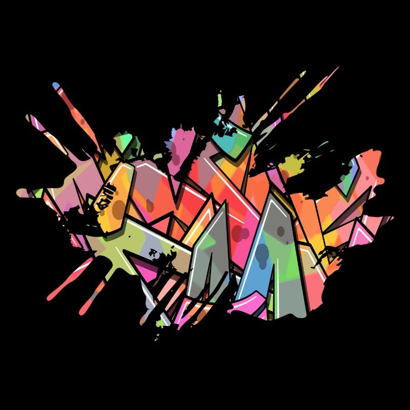 Style graffiti Splash hip hop couleurs peintre couleur