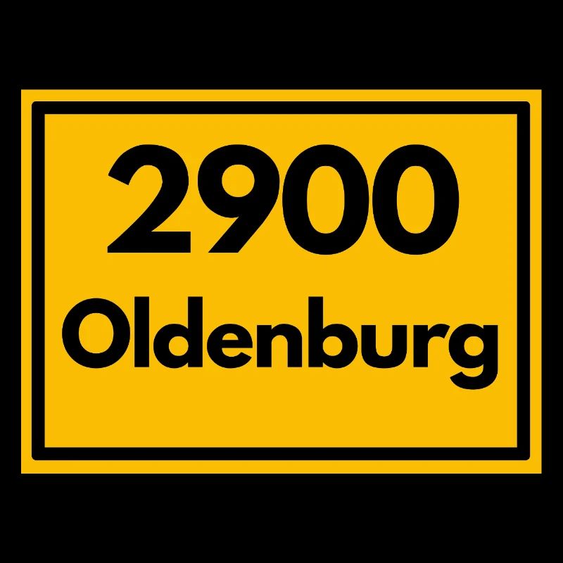Place sign - then retro old zip code 2900 OLDENBURG
