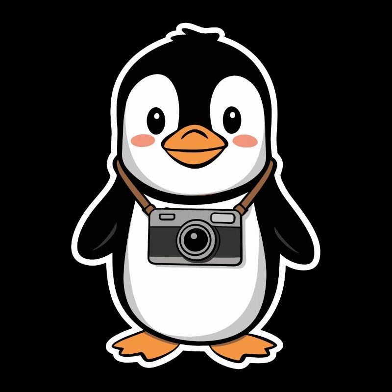 Cute Penguin with Camera Design