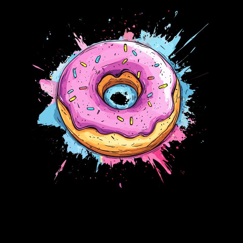 Donut mit pinker Glasur