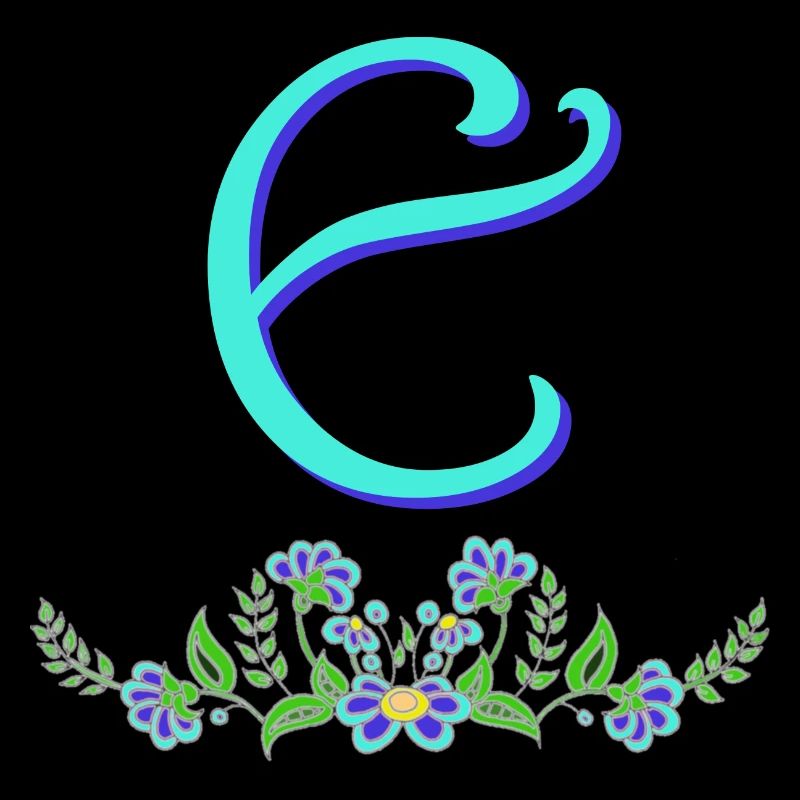 blue flower e