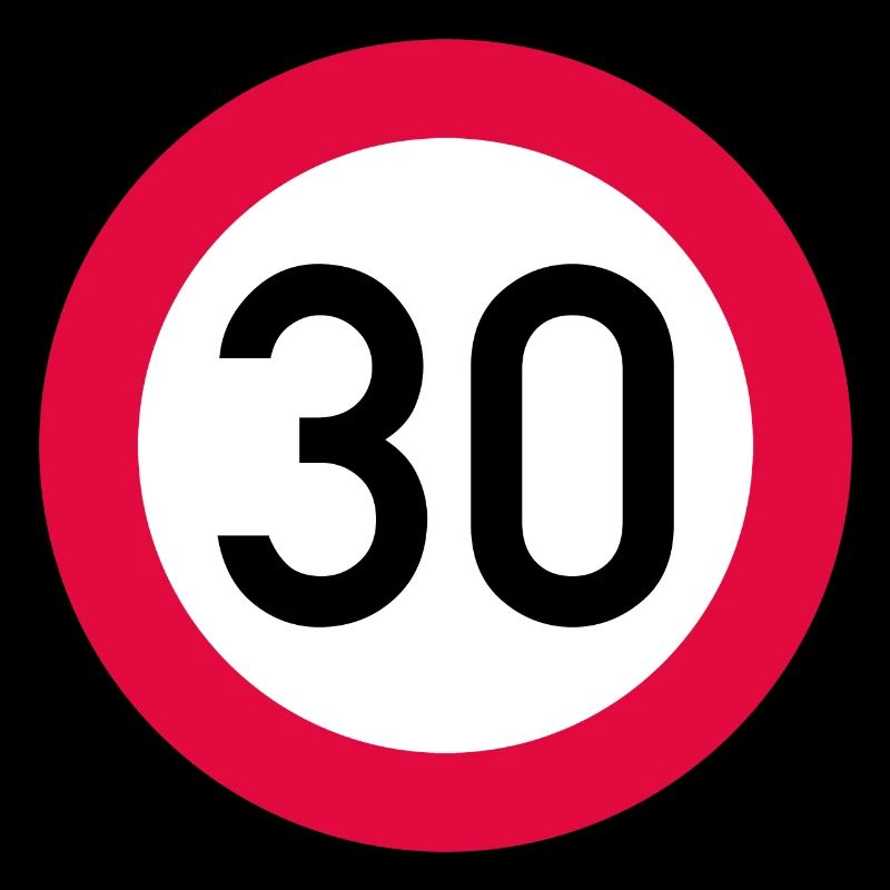 30 ans Attention ! Panneau de signalisation 30 km/h