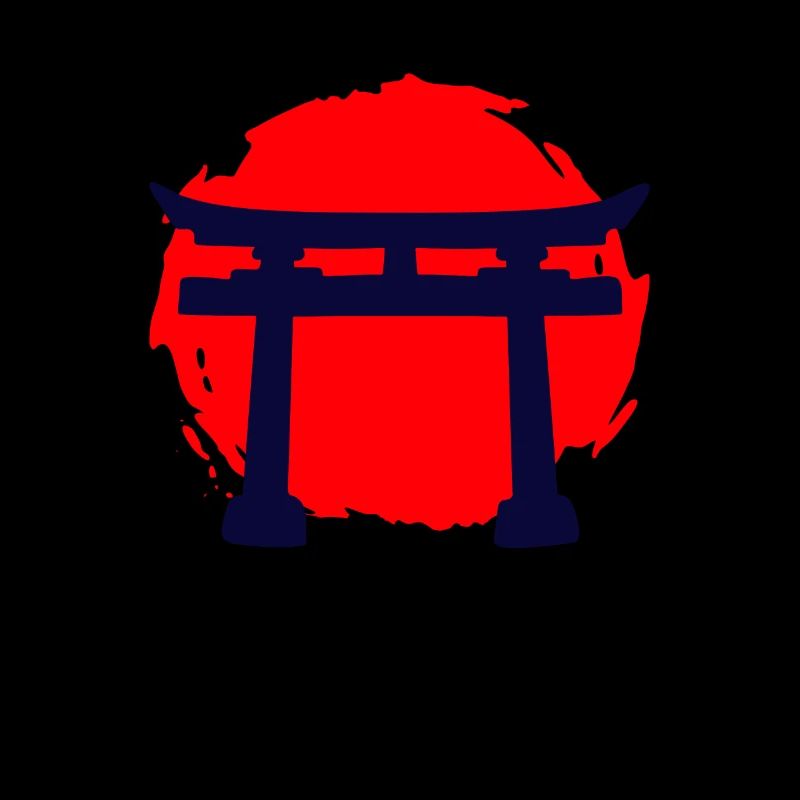A Temple In A Red Sunset