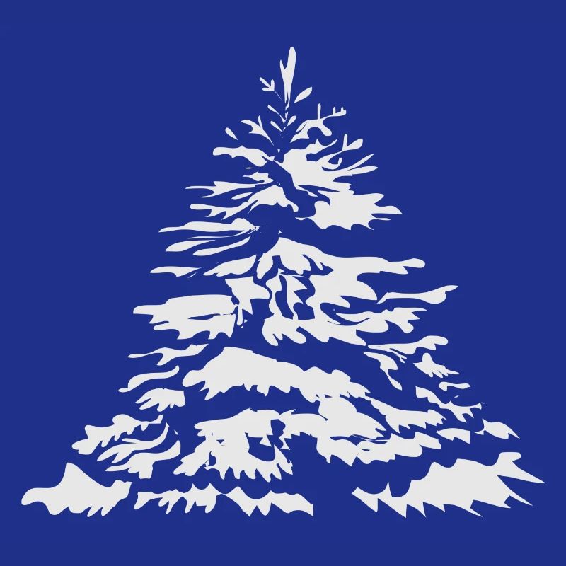 schneebedeckter Christbaum oder Tannenbaum