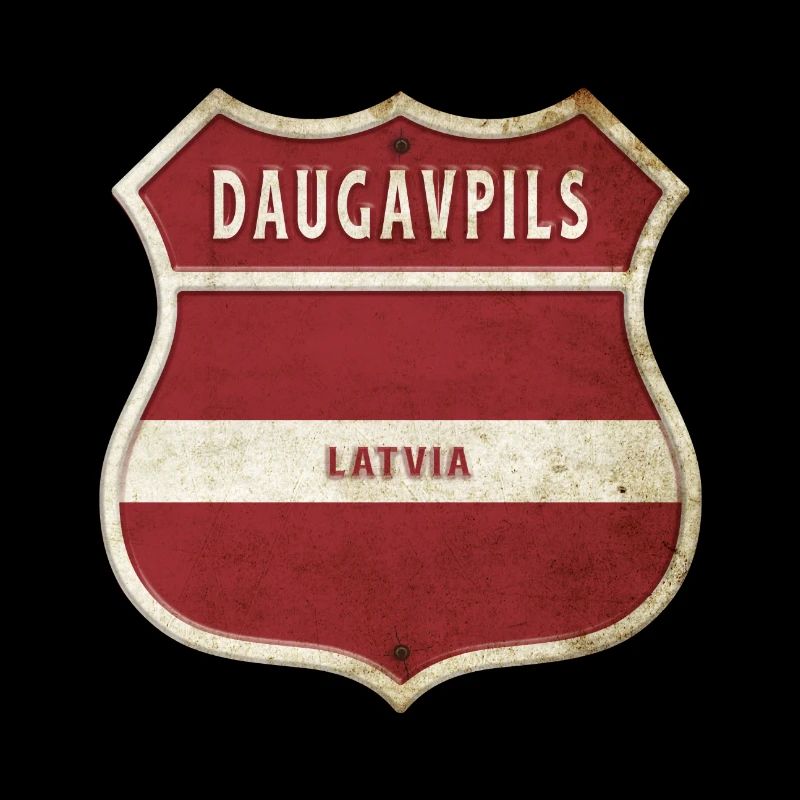 Daugavpils Lettland Wappen Flaggen Design