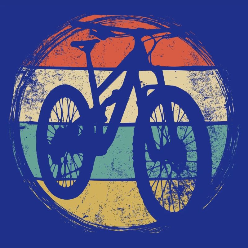 Retro Cycle Sunset Stripes