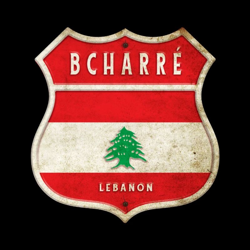 Bicharri Liban Armoiries Drapeaux Design