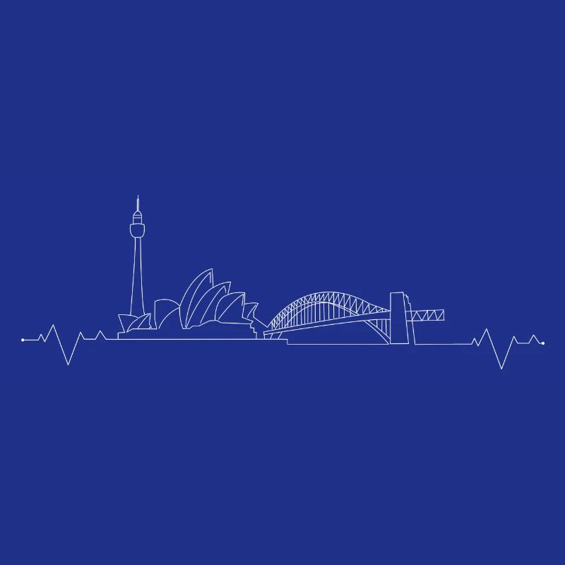 Dessin linéaire de la ligne d’horizon de Sydney : Harbour Bridge