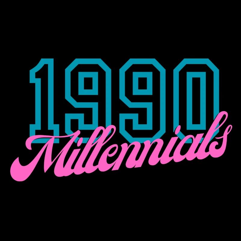 Rétro 1990 Millennial Style Design numérique