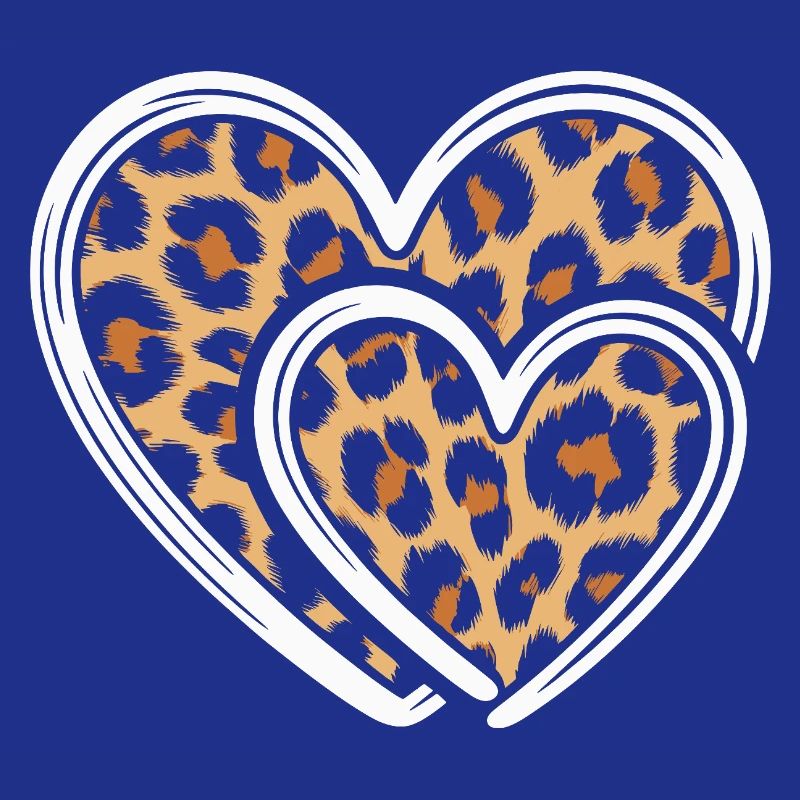 Herz mit Leopardmuster