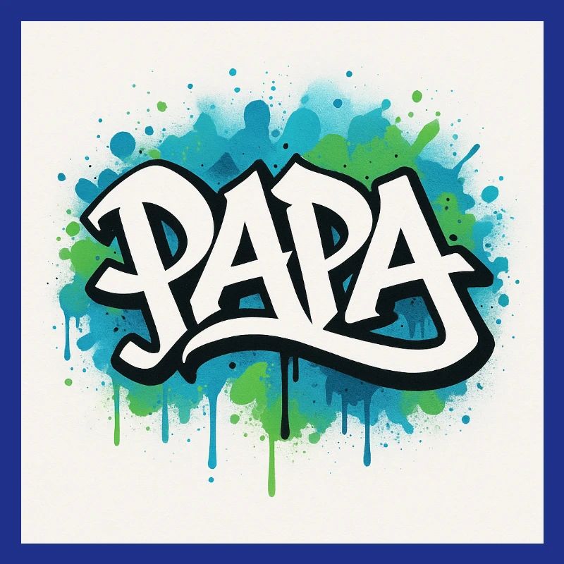 Graffiti Style Dad Illustration