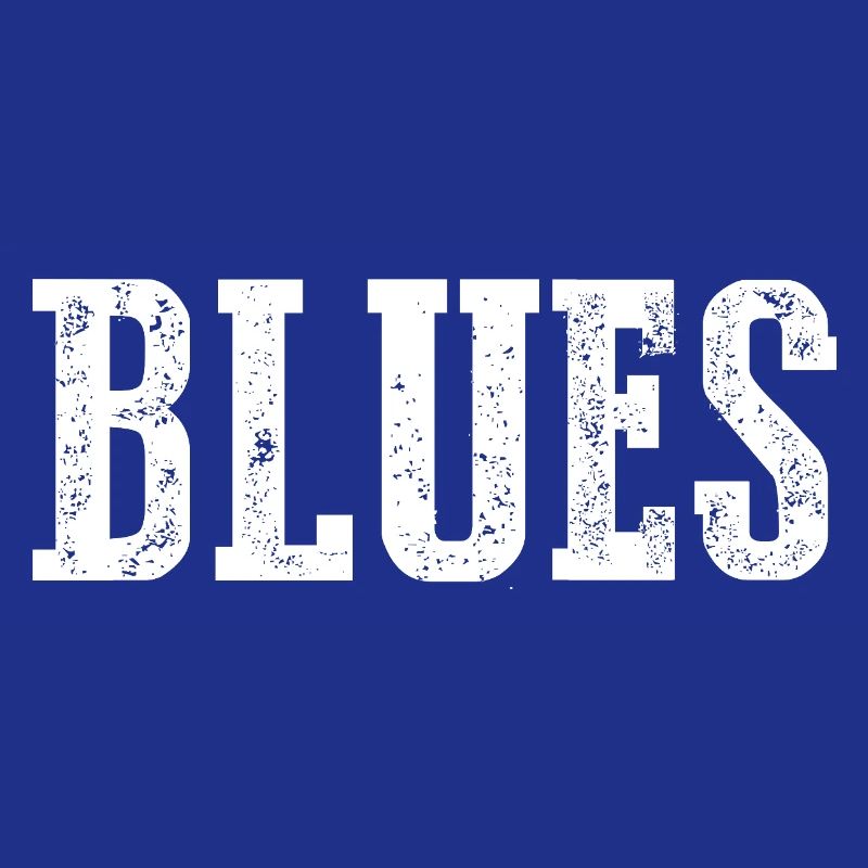 Conception de typographie vintage blues