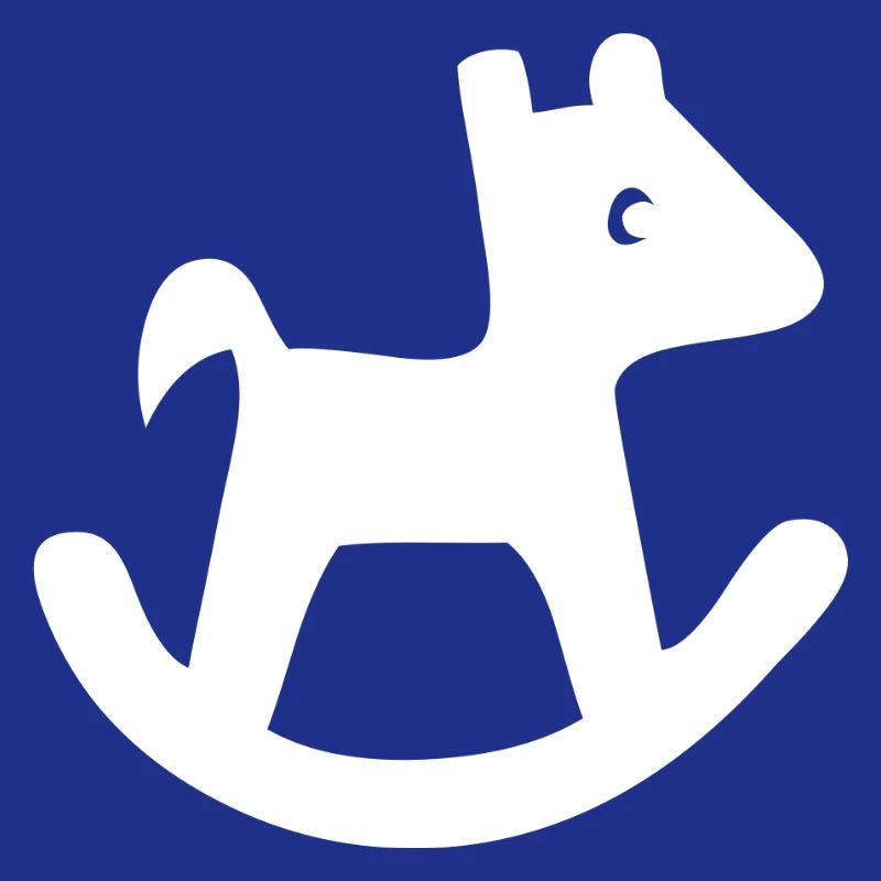 Silhouette de cheval à bascule
