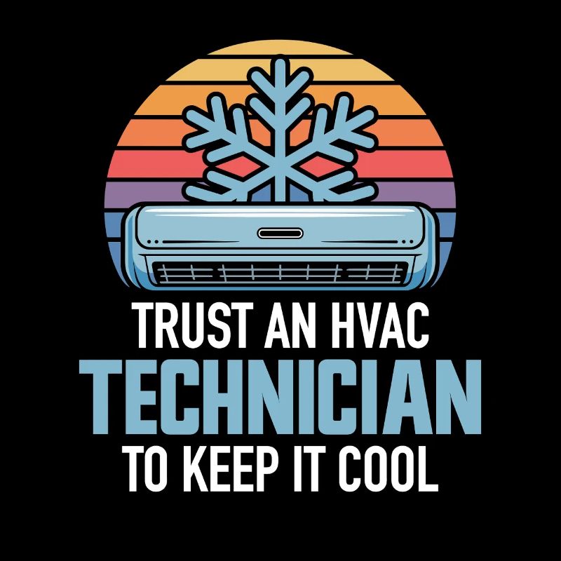 HVAC Techniker Retro Klima Experte Design Profis