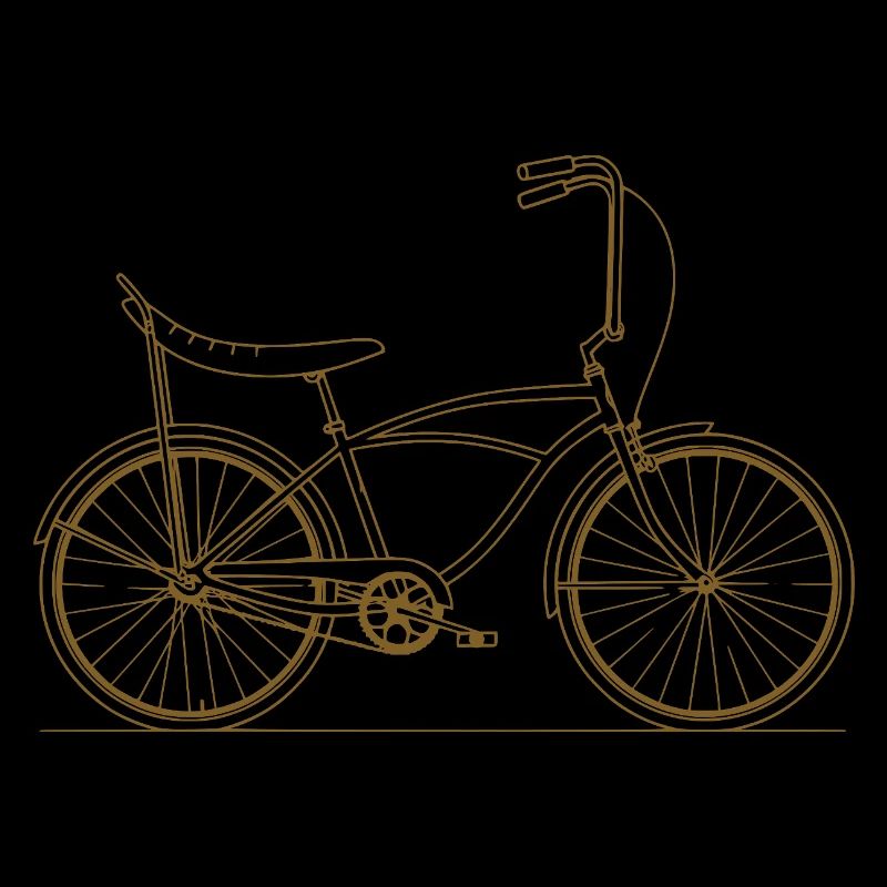 Graphisme de contour de bicyclette Cult Retro Bonanza