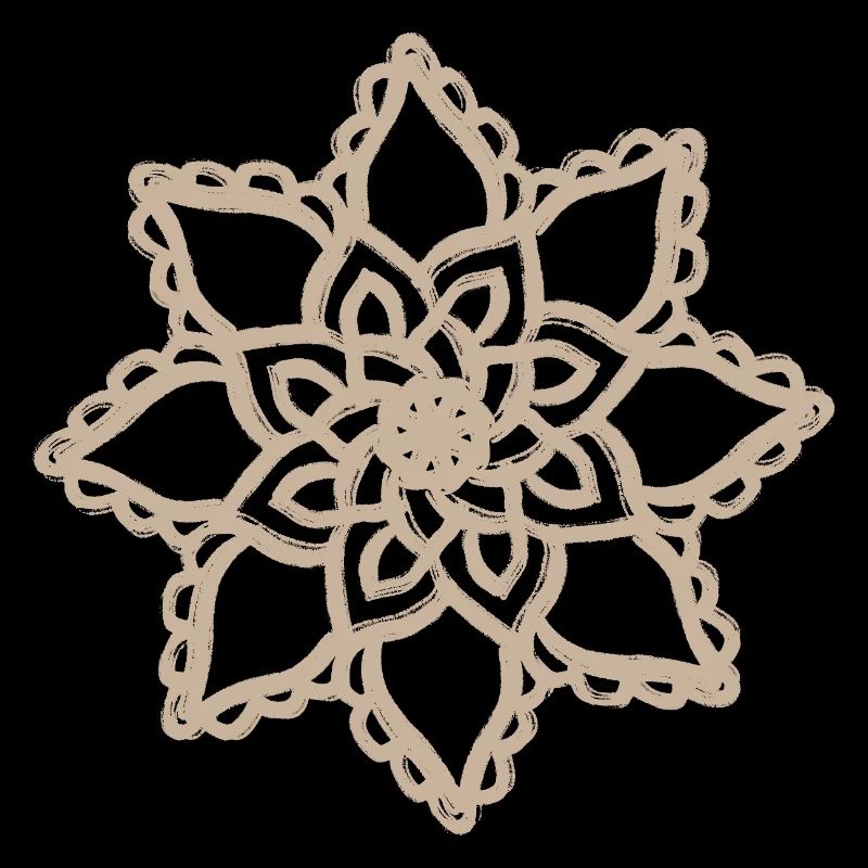 Beige-Mandala-Blumenspitze