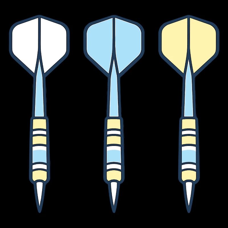 Trio de fléchettes : Flèches colorées