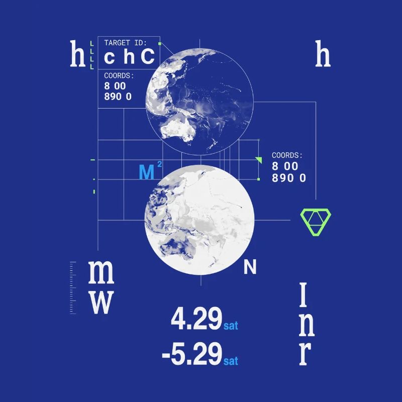 Futuristic HUD World Map Coordinates