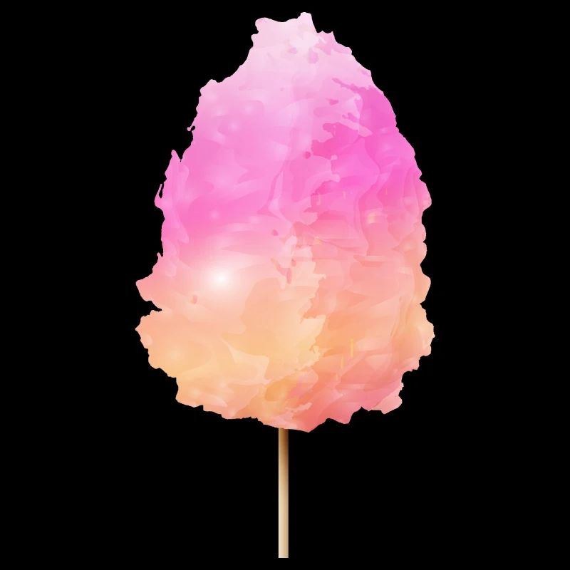 fluffy cotton candy with a colorful gradient