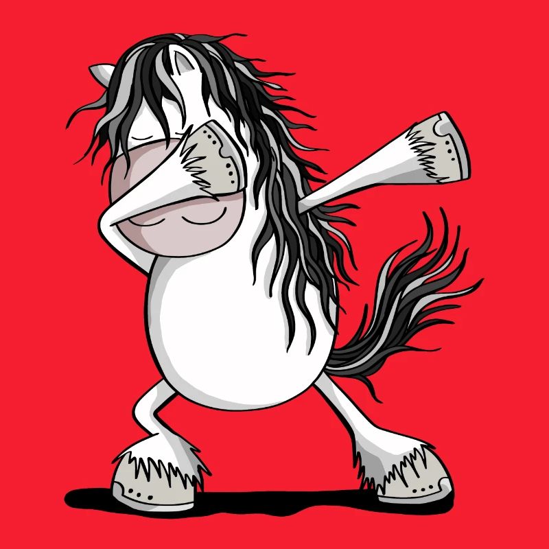 Cooles Dab Dance Schimmel Pferd Fun Dabbing Pony