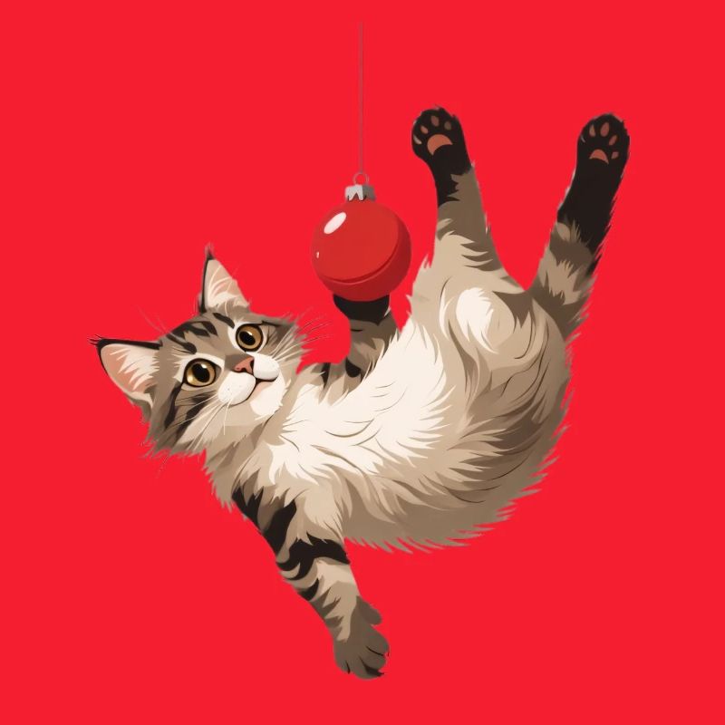 Jeu de balle acrobate de chat